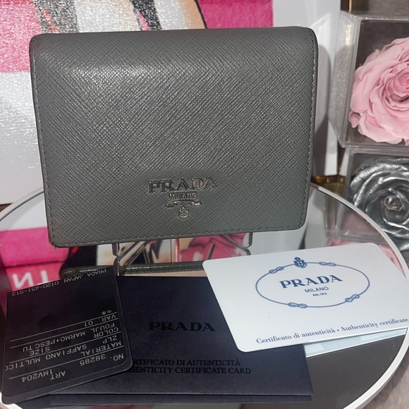 Prada Handbags - Prada Bifold Compact Wallet with COA Card